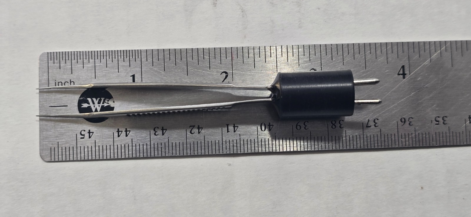 V.Mueller  OP3485 McPherson Bipolar Forceps 3.5" Straight with Bipolar Cable