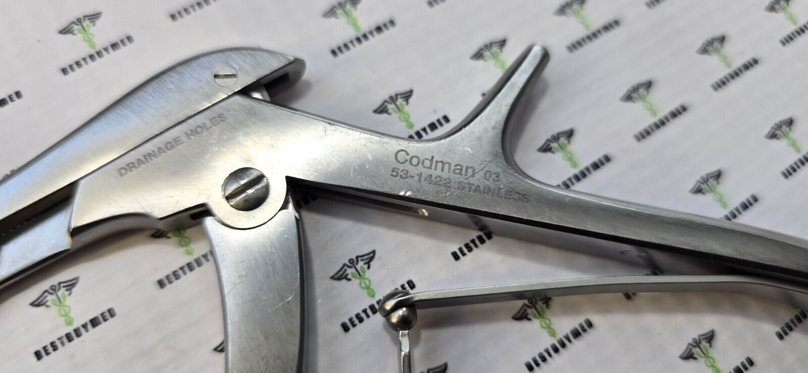Codman 53-1422 Surgical Kerrison Rongeur 8" x 90 Degree 5mm Down Bite