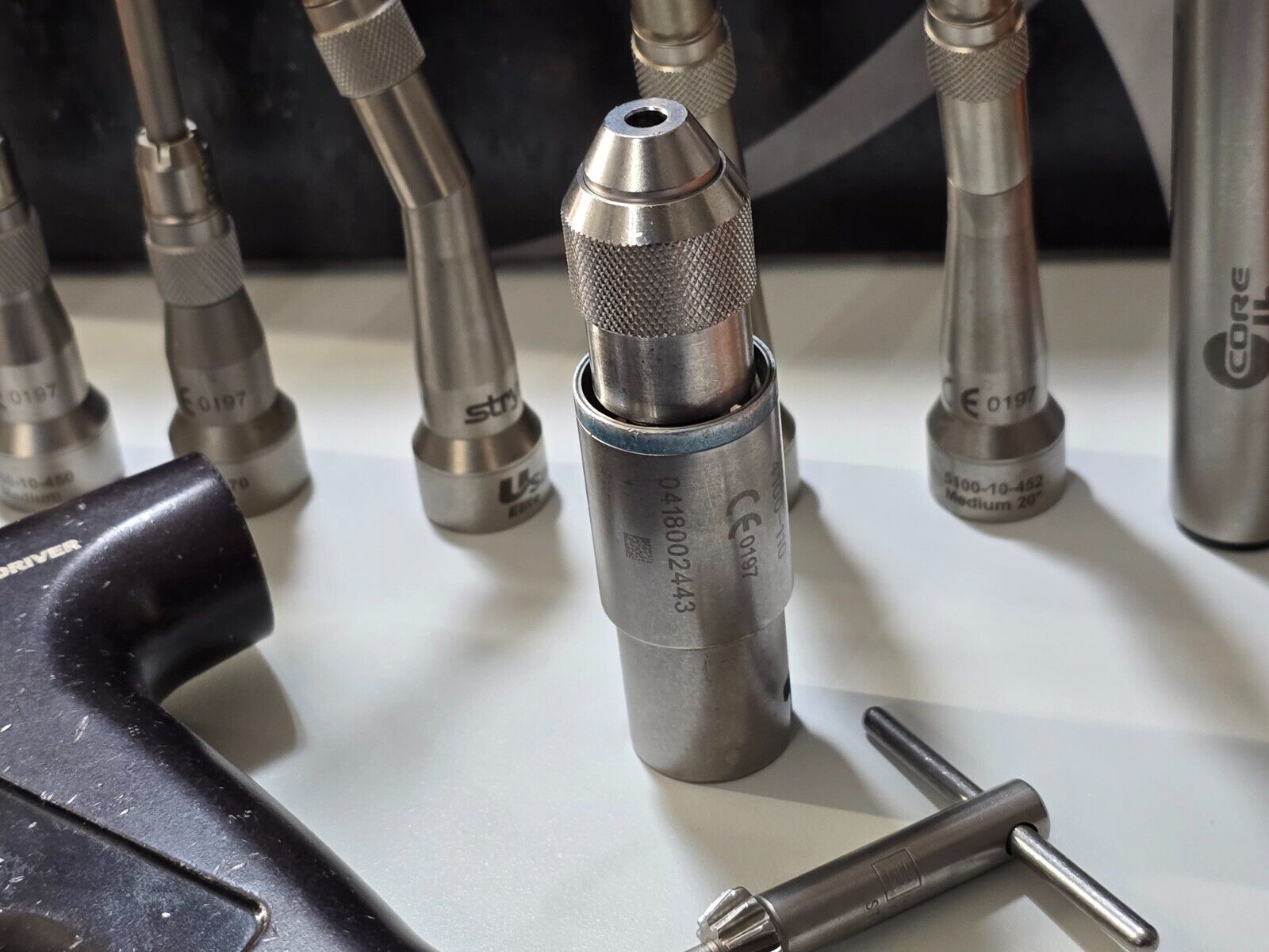 Stryker Formula Core Handpiece, CORE Powered Driver with Attachments & Tray