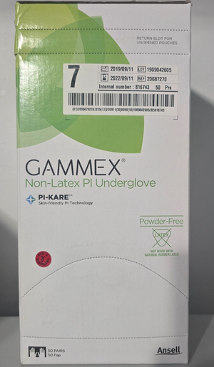 50-Pairs GAMMEX Encore Latex Under glove Size 7 REF: 0687265 Surgical Gloves