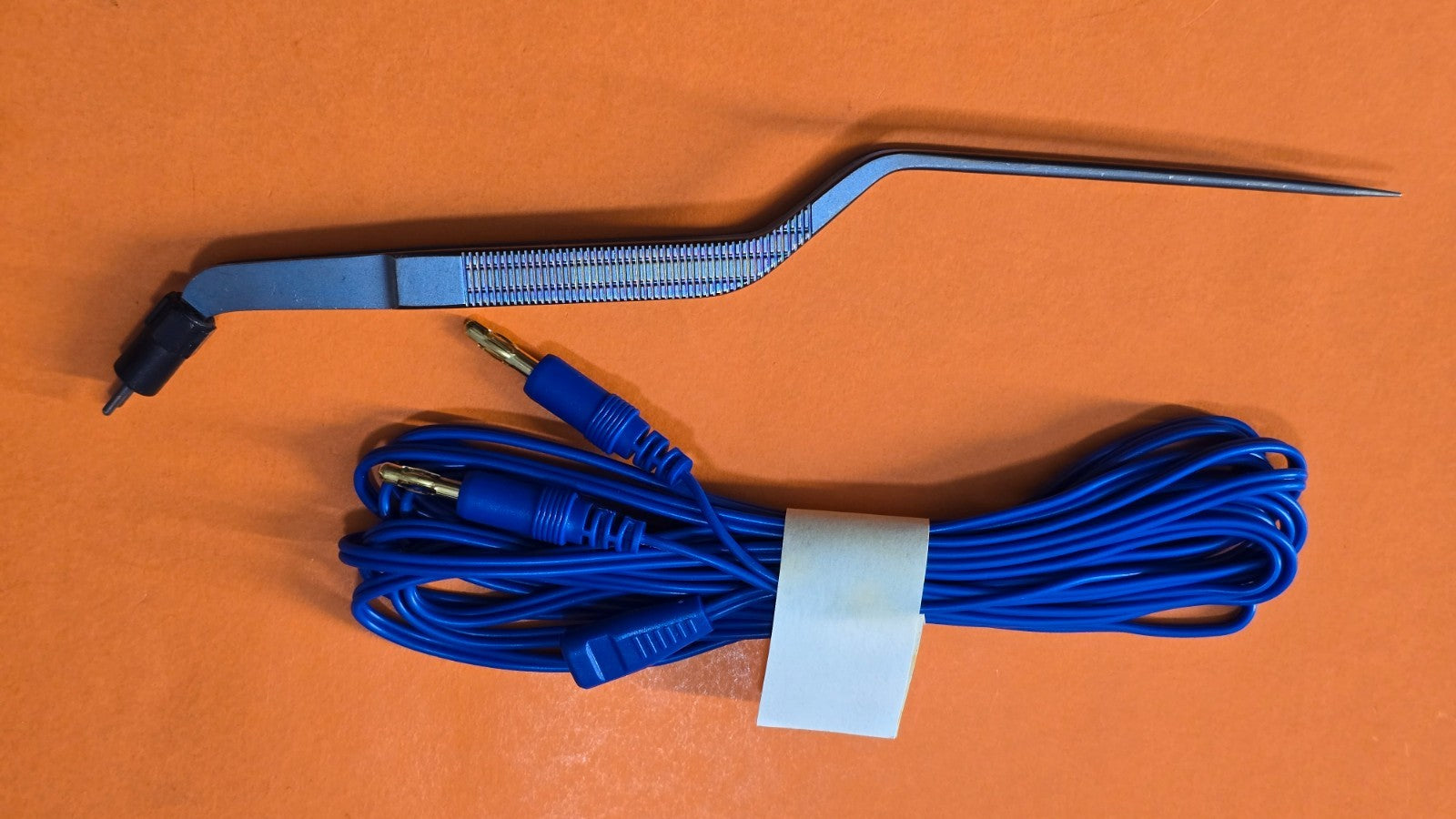 RUGGLES Surgical Titanium Bayonet Bipolar Forceps 9" with Bipolar Cord