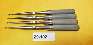V. Mueller G11 OS995-003 Orthopedic Bone Curette #0.#1, 9" Set of 4