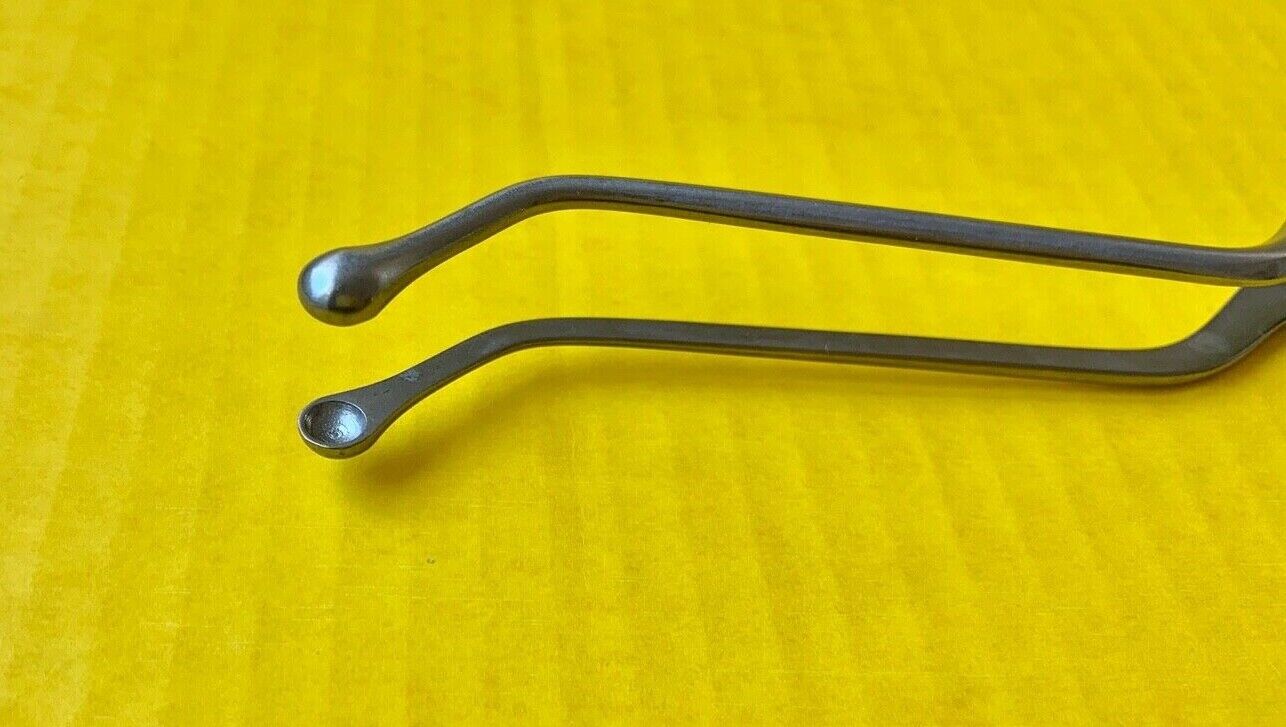 Codman Nomen Adson Bayonet Forceps, Cupped Jaws, Angled, 9"