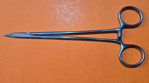 SCANLAN 6006-32 Surgical Diamond Dust Micro Needle Holder, Straight 7.25"