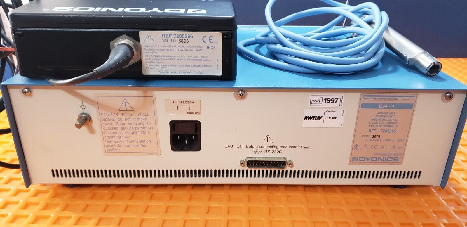 DYONICS Power 7205365 Processor Shaver Handpiece 7205357 & Foot Switch 7205396
