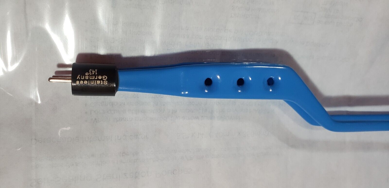 Turtle Surgical Bayonet Bipolar Forceps 9.5" Non Stick with Bipolar Cord