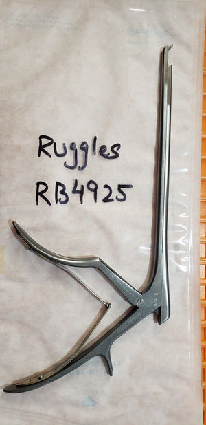 Ruggles RB4925 Surgical Orthopedic Kerrison Rongeurs 5mm Up 9" x40 Degree