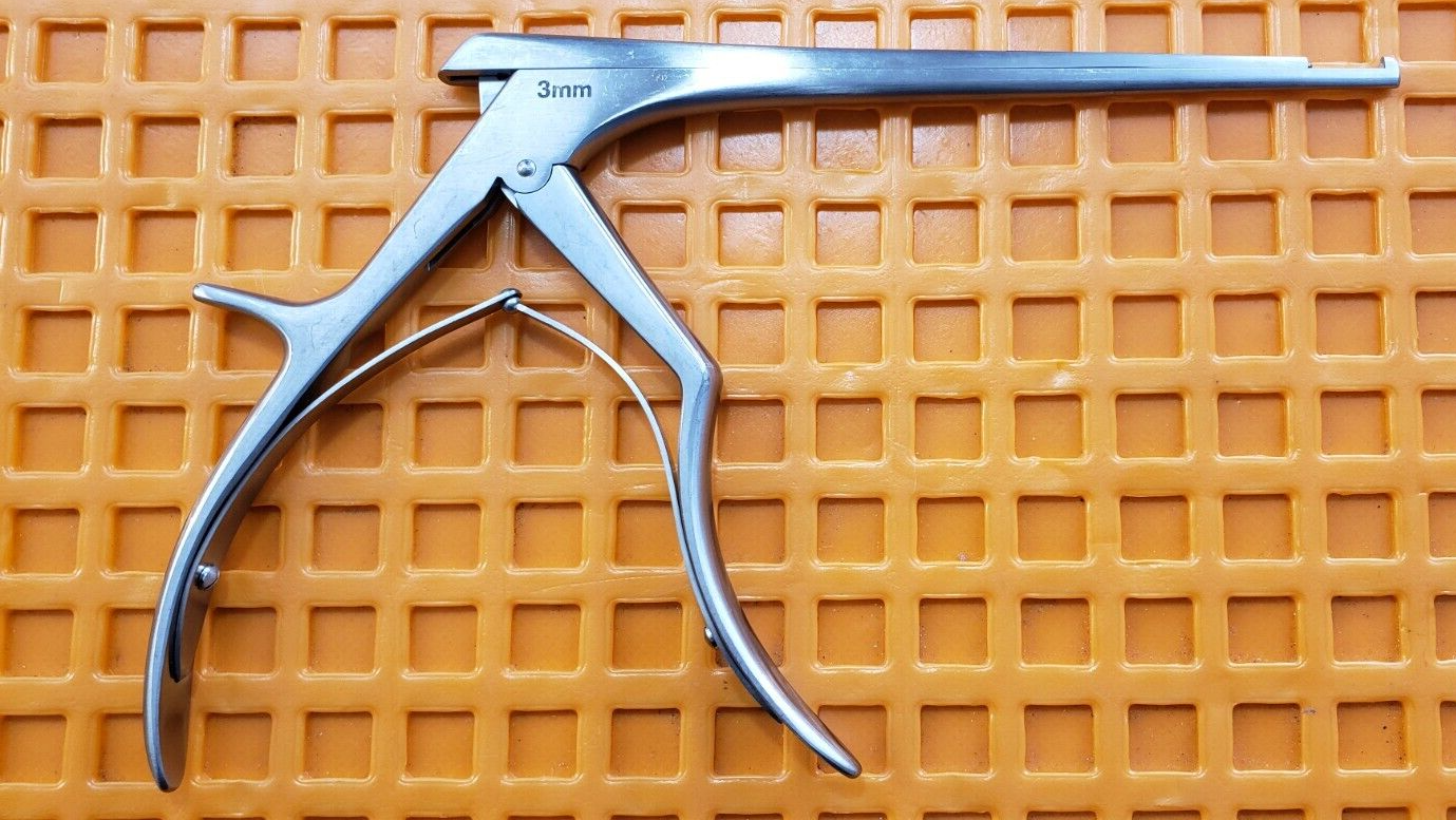 JARIT Orthopedic 280-210 Spurling Kerrison Rongeurs 90 Deg 3mm Up Bite 7" Shaft
