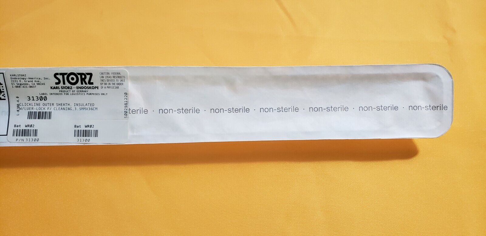 Storz 31300 Clickline Outer Sheath 3.5mm x 36cm Insulated