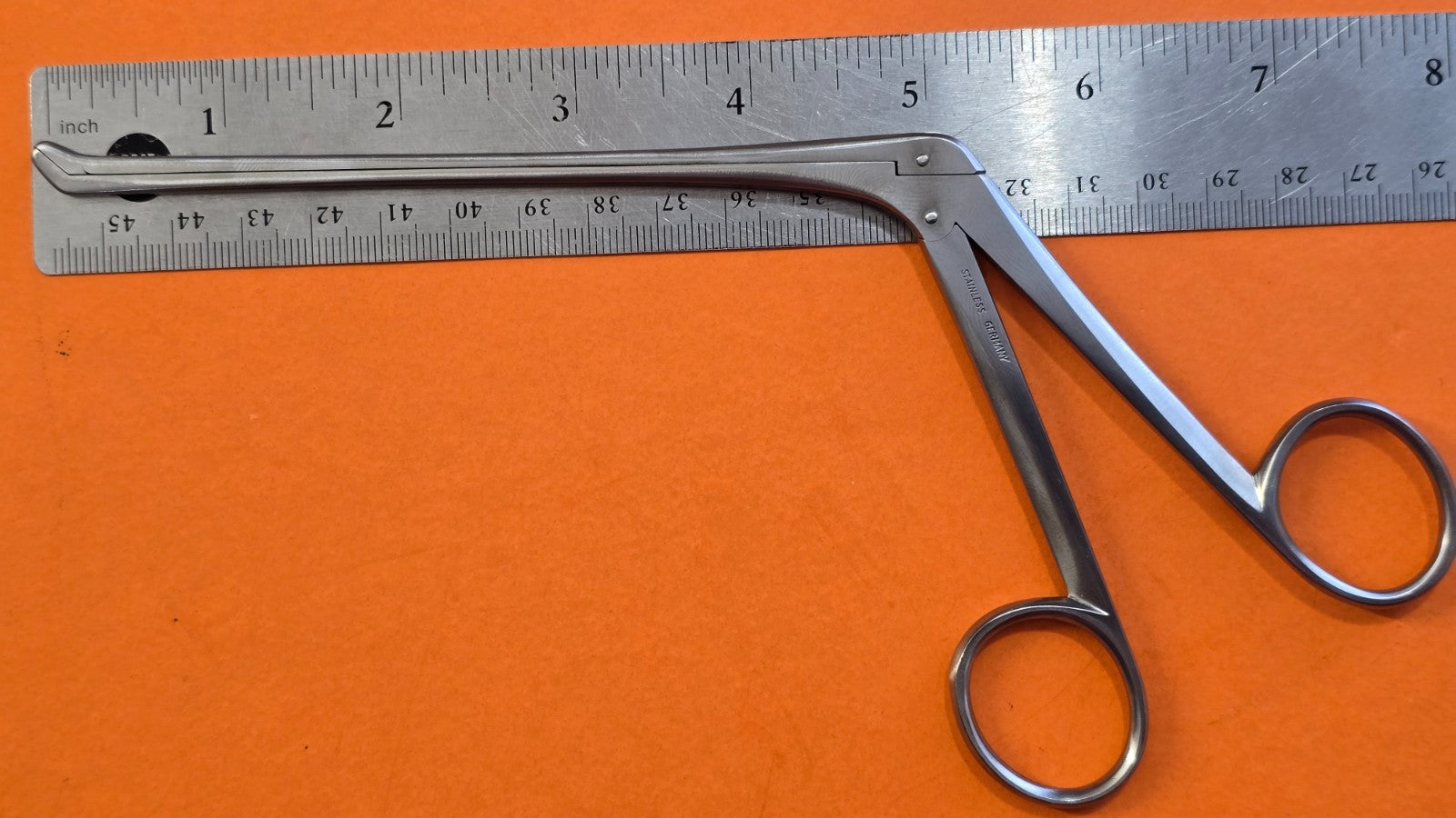 Turtle Surgical Peapod Forceps 5.5" shaft up Angled 45* Bite 3x7mm
