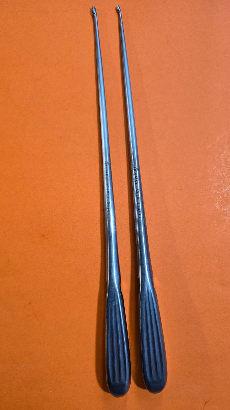 V.Mueller VM82-3266 Surgical Orthopedic Curette Oval Cup 12" Set of #0,#2