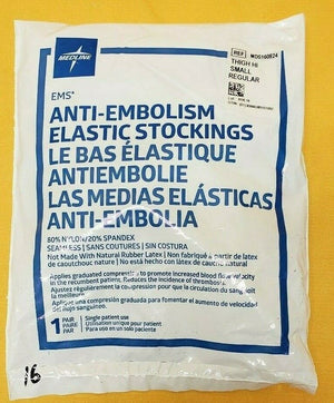 Medline MDS160824 Anti-Embolism Elastic Stockings Thigh Hi Small Regular 1Pair