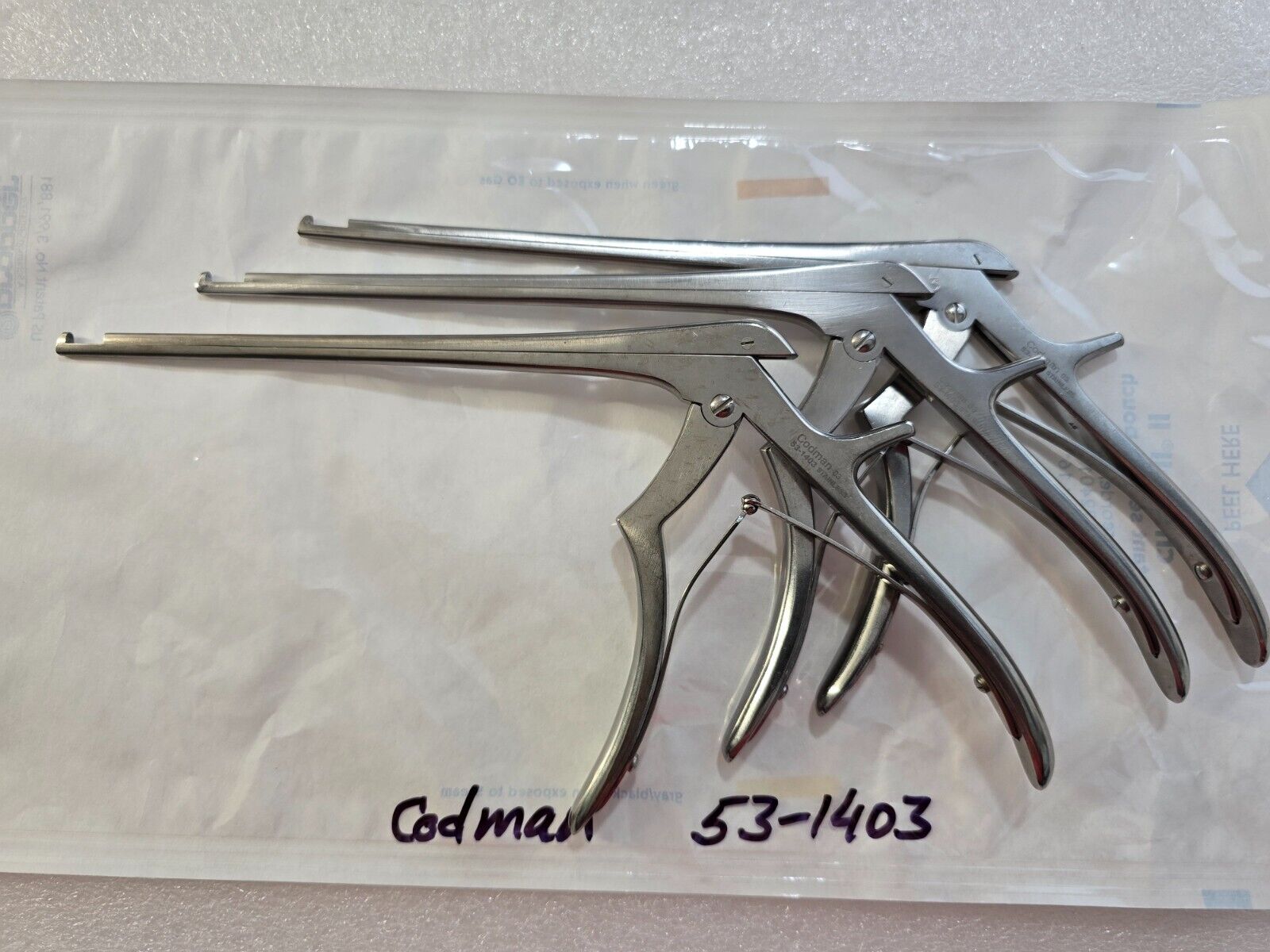 Codman 80-1403 Surgical Orthopedic Kerrison Rongeur 7" x 90 Degree 3mm UP Bite