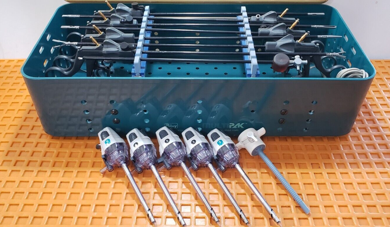 Stryker Laparoscopic 5mm x 30cm Monopolar Instruments Set of 9 Reusable & Tray