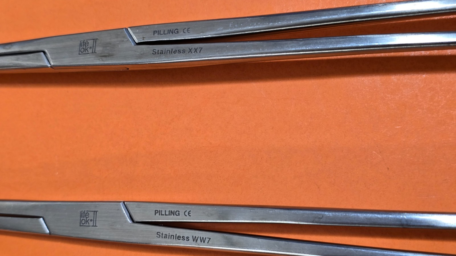 Pilling 84-1033 Surgical Kaiser Ring Sponge Forceps 12" Set of 4