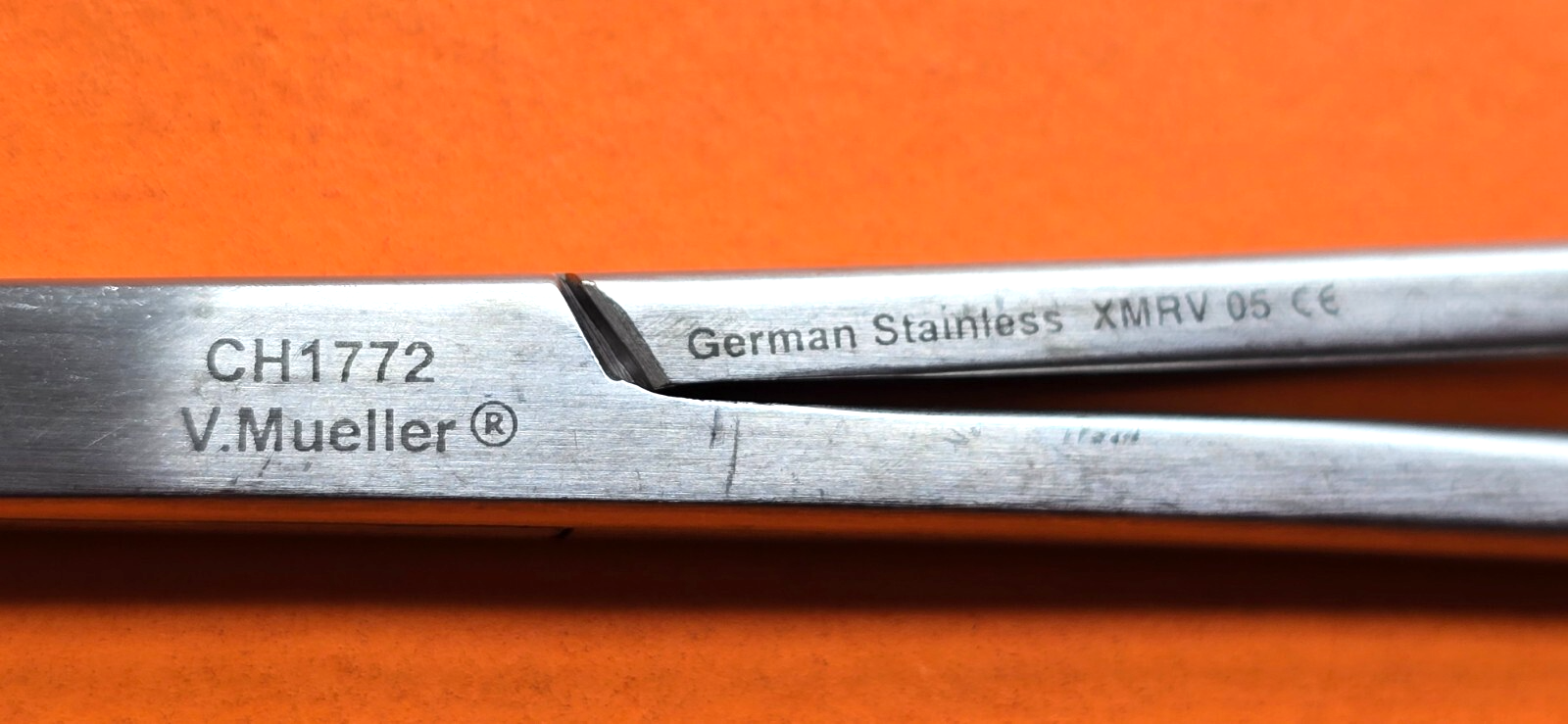V. Mueller Surgical Mixter Forceps 9 1/4" Angled Serrated Jaws REF: CH1772