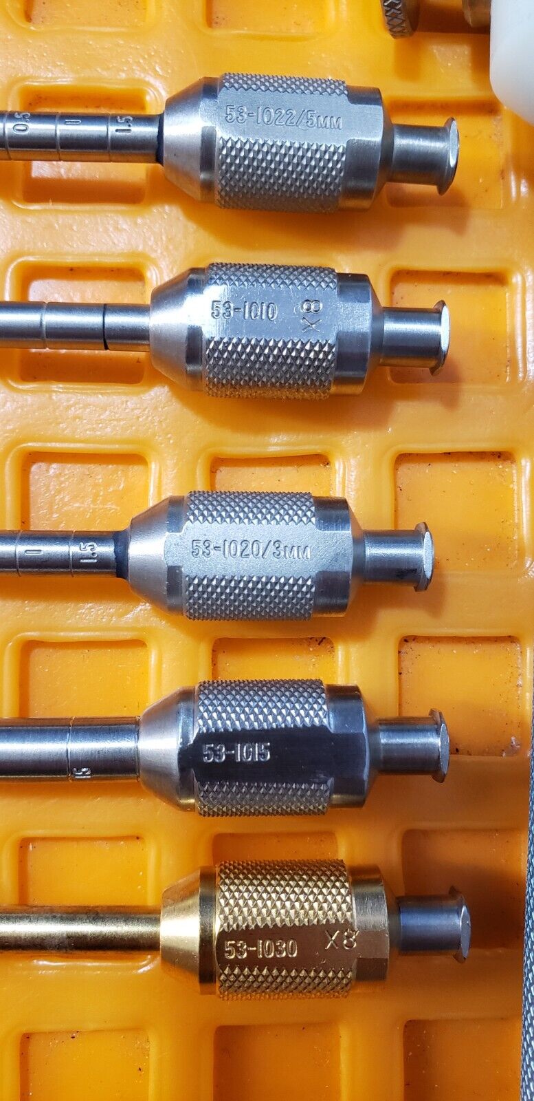 Pilling USA 53-1015 Surgical Cannula Set of 5 with Handle