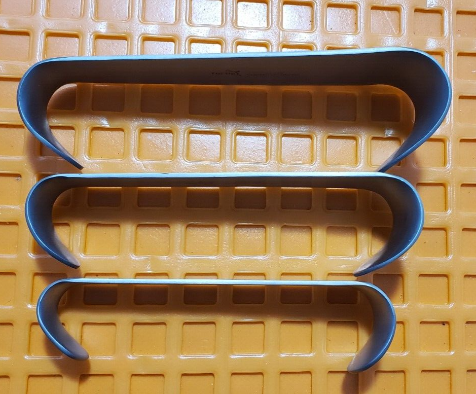 Turtle 11-153 Surgical ROUX Retractor Double Ended Set of 3