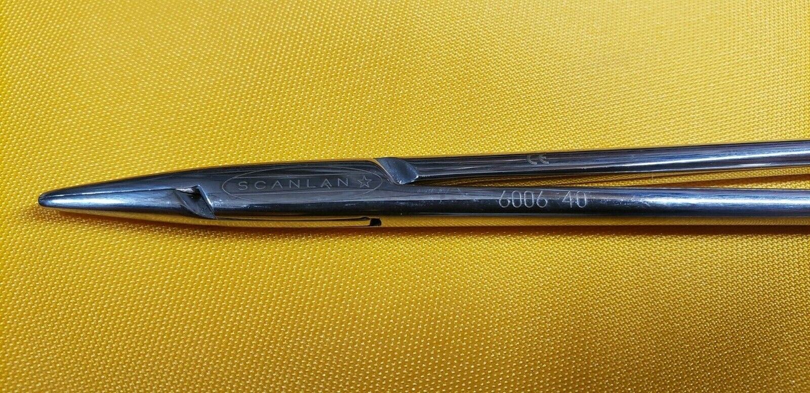 SCANLAN 6006-40 Surgical Diamond Dust Micro Needle Holder, Straight 10"