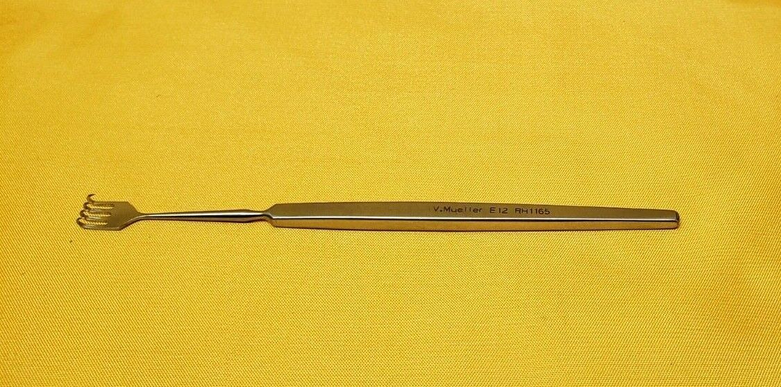 V.Mueller RH1165 RAKE Retractor 4 prongs Sharp Ophthalmic Instruments