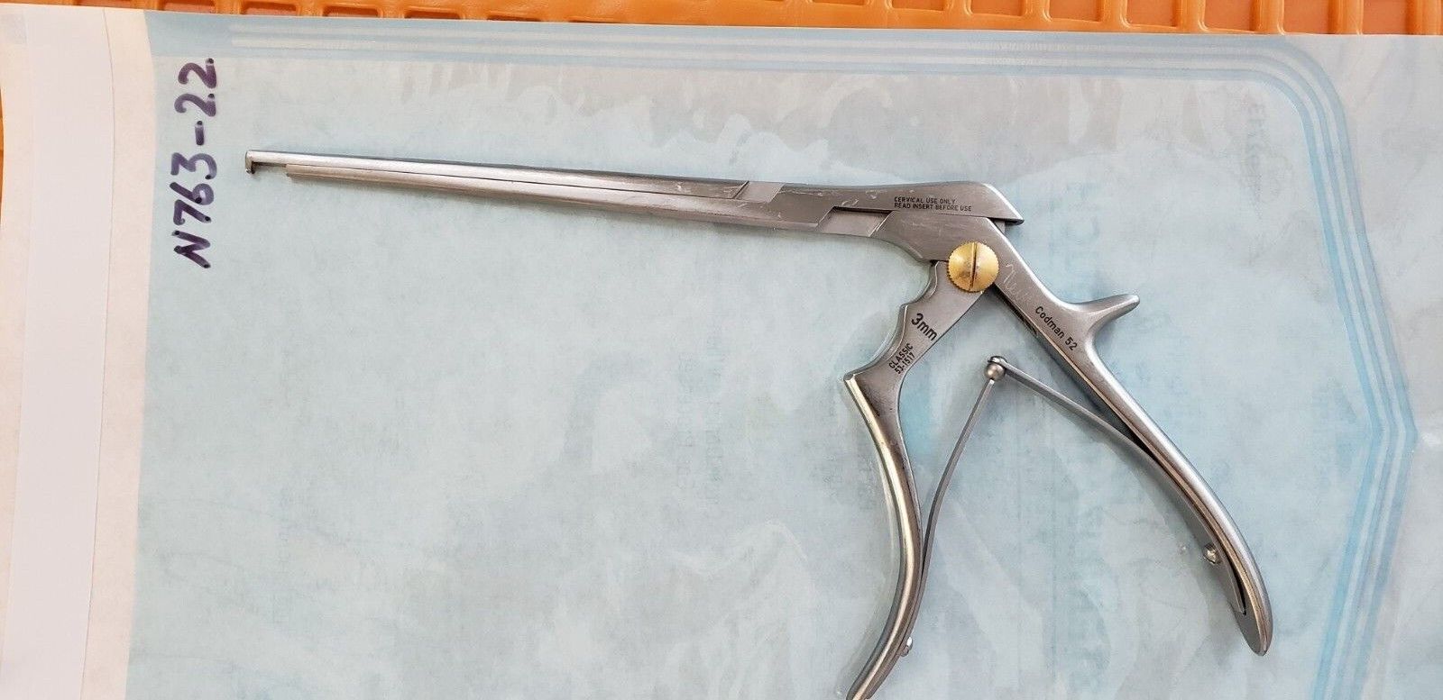 Codman 53-1517 Surgical Kerrison Rongeur 7" x 90 Degree 3mm down Bite
