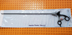 Aesculap Laparoscopic Monopolar Biopsy Forceps 5mm x 43cm Ratchet handle.