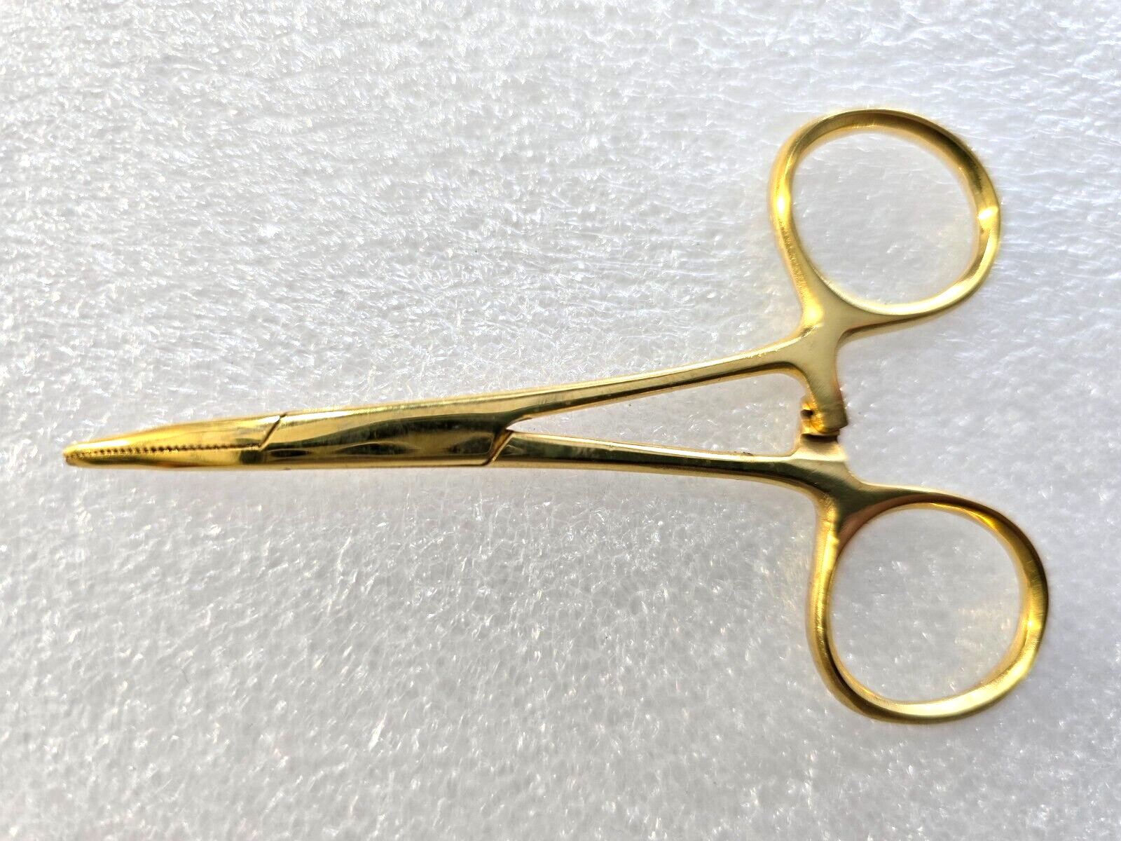 6-Units Surgical Hartman  Mosquito Forceps 3.5" Curved Jaws Gold Plated Finish