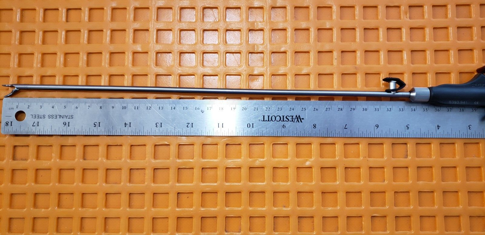 R.Wolf 8393.514 Laparoscopic Needle Holder 5mmx34cm Carbide jaws Right Curved