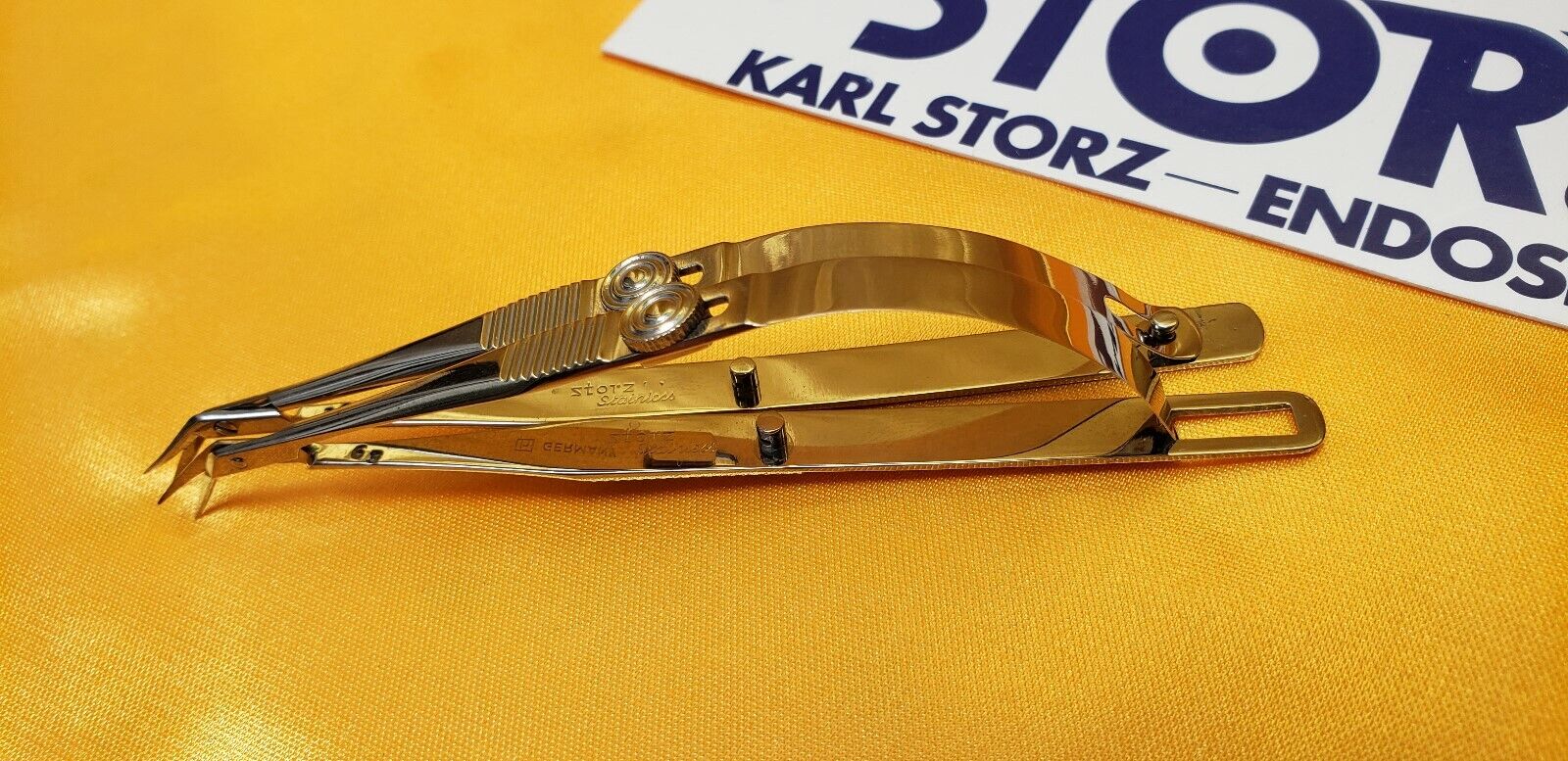 Karl Storz E3310 CASTROVIEJO Corneal Section Scissors 4.5" Right & Left Blade