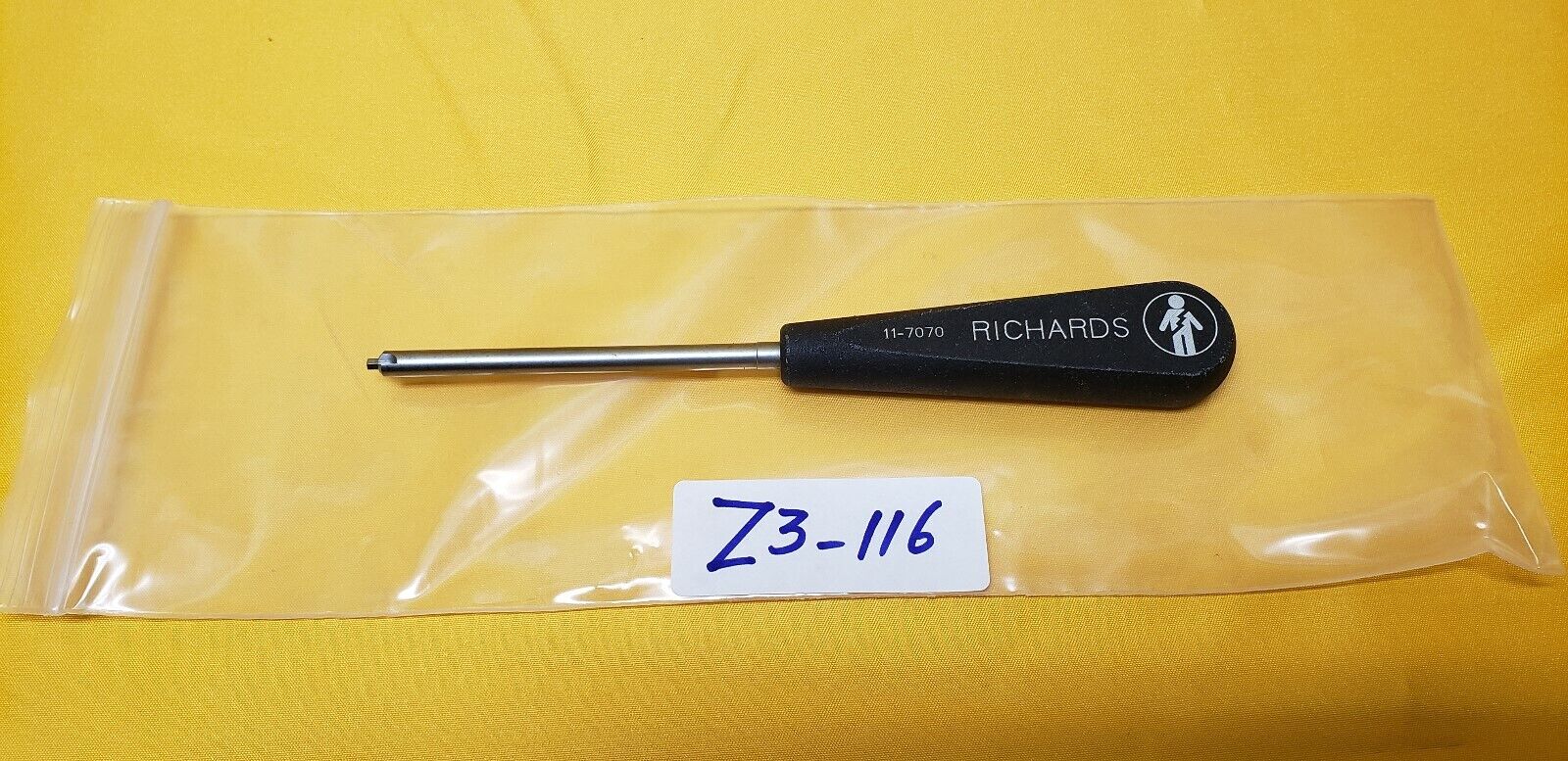 Richards Surgical Orthopedic 7.5" Cannulated Hexagonal Driver 11-7070