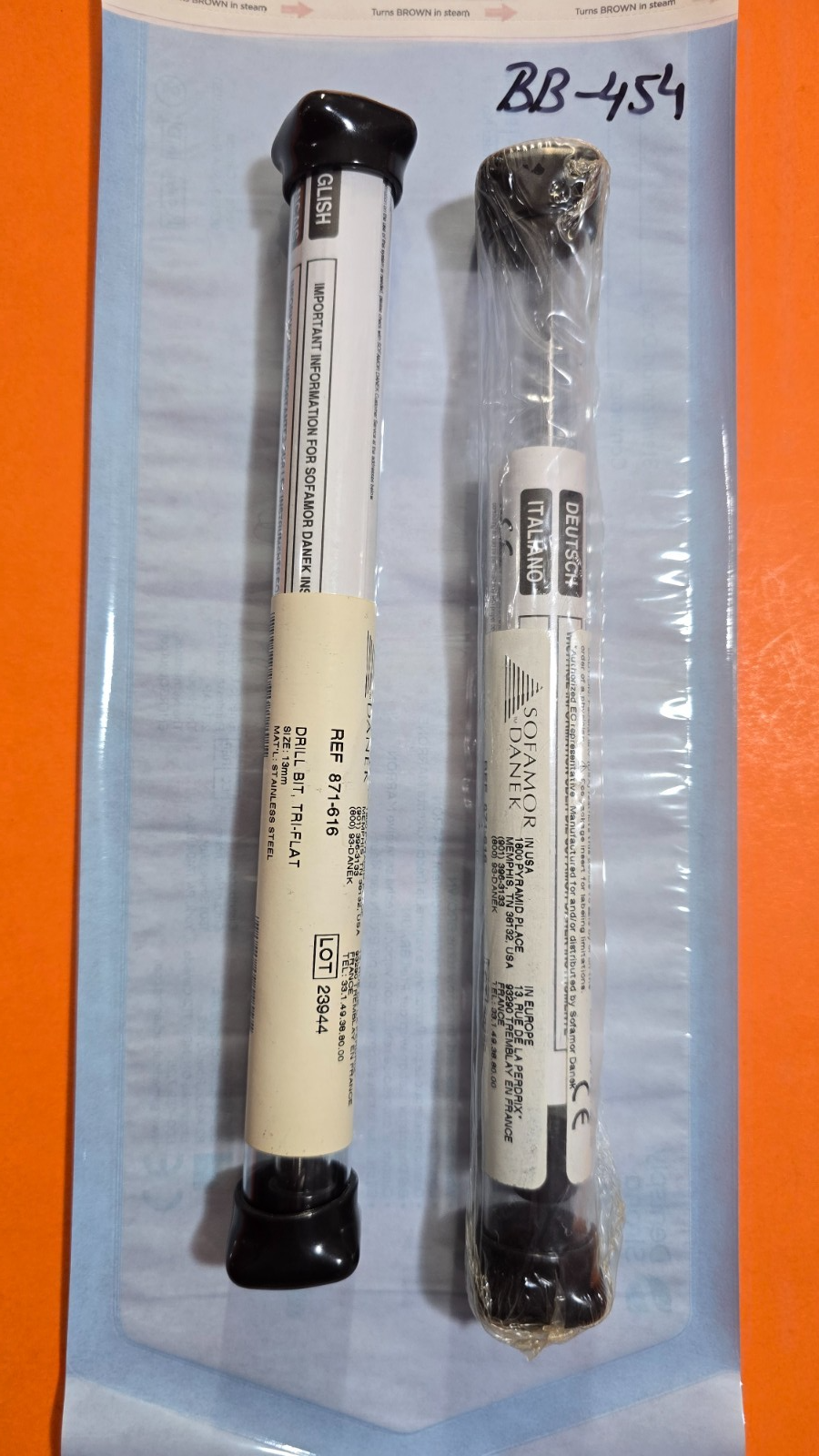 Medtronic Danek 871-616  Orthopedic Drill Bit 13mm Tri Flat