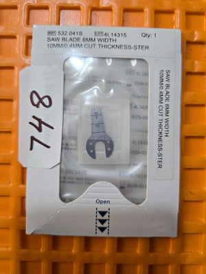 Swiss Surgical Orthopedic Saw Attachment 10mm Width x 6mm In Date 2029