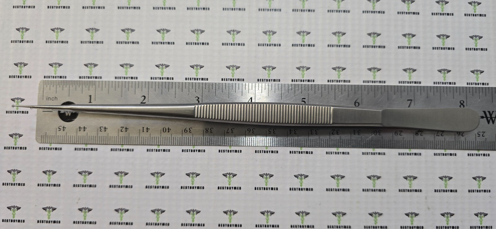 SCANLAN 4004-88R Surgical Micro Ring Forceps 8" Dimond dust 1.0mm straight
