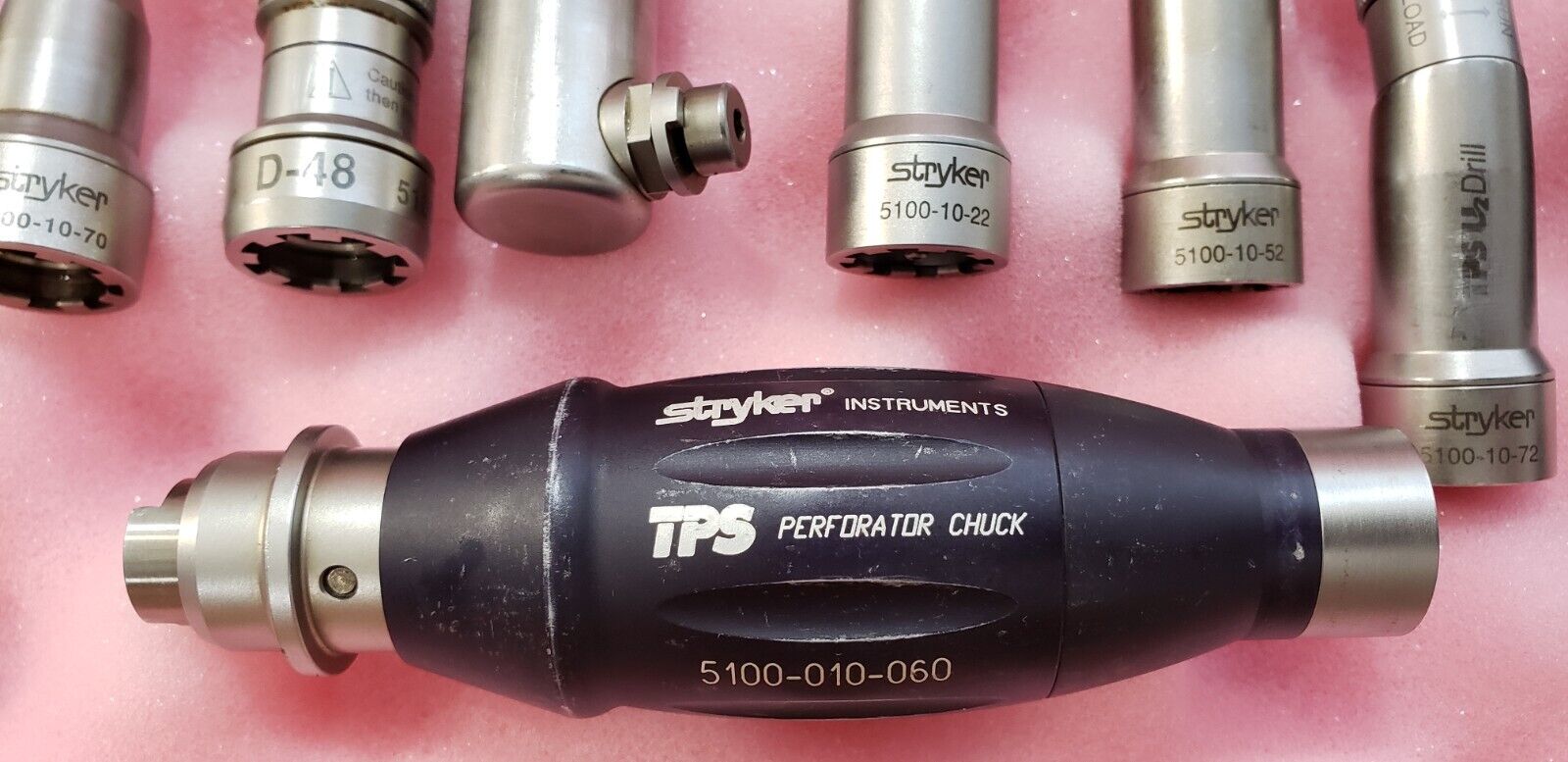 Stryker 5100-100 TPS U2 Drill 5100-010-060 Perforator Chuck 7-Attachments &Cable