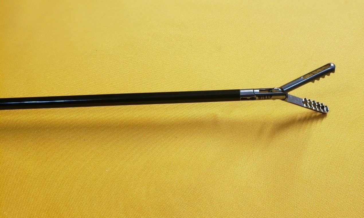 WISAP Surgical Laparoscopic Monopolar Grasping Forceps 5mmx35cm Fenestrated