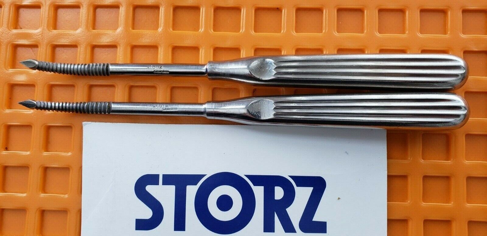 Storz N2612 Surgical Wiener Rasp 7" Sharp Curved Lot of 2 Units