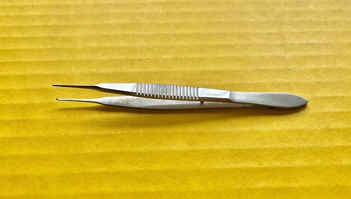 Storz Ophthalmic Lester Fixation Forceps, 1 x 2 Teeth, 3.8" REF: E-1654