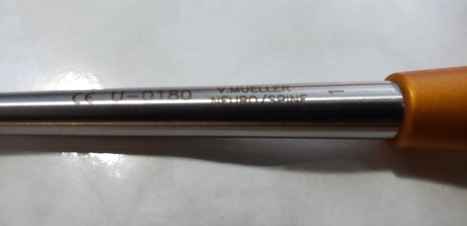 V.Mueller U-0180 Orthopedic Neuro/Spine Curette Oval Cup 10" Size #1 Straight