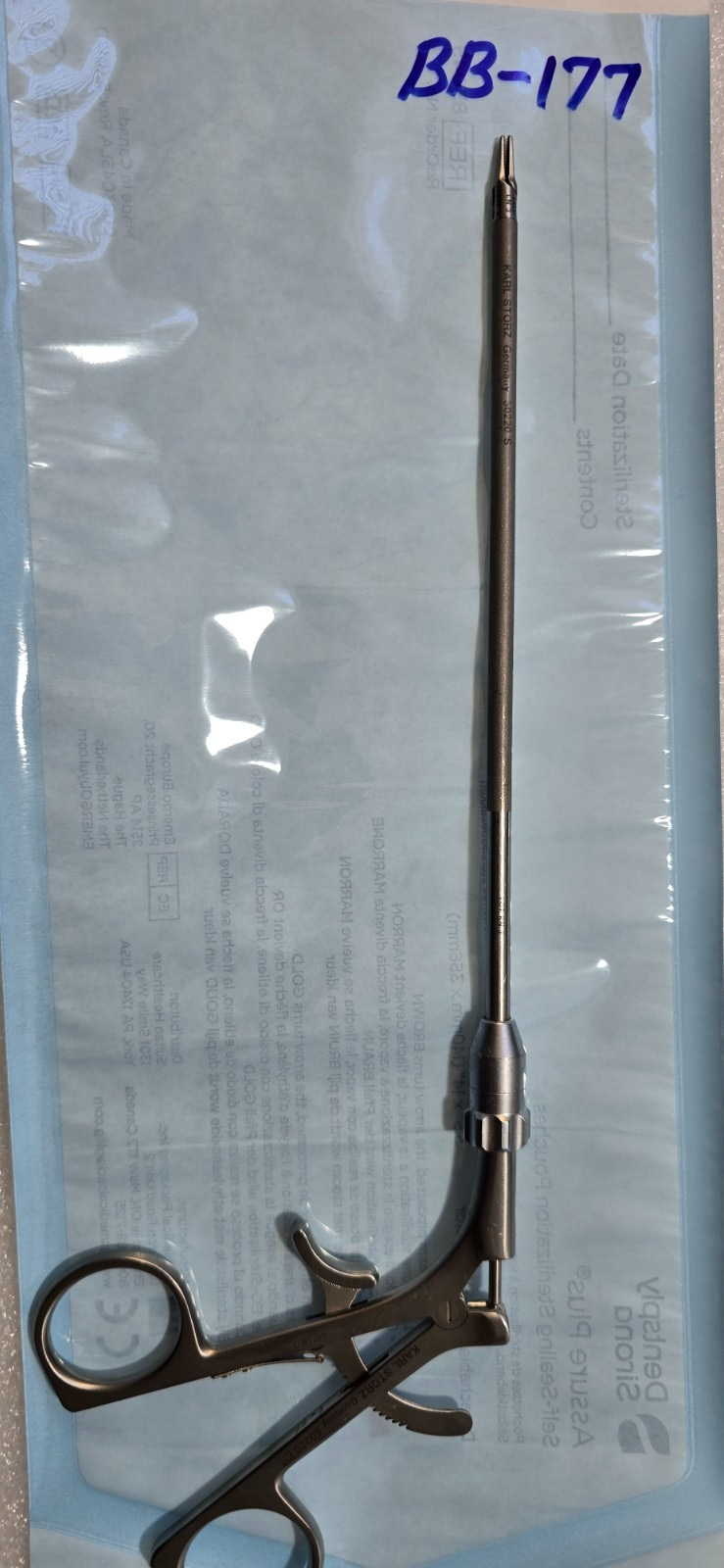 Karl Storz 50220 S Arthroscopy Grasping Forceps 5mm x 16.5cm ratchet Handle