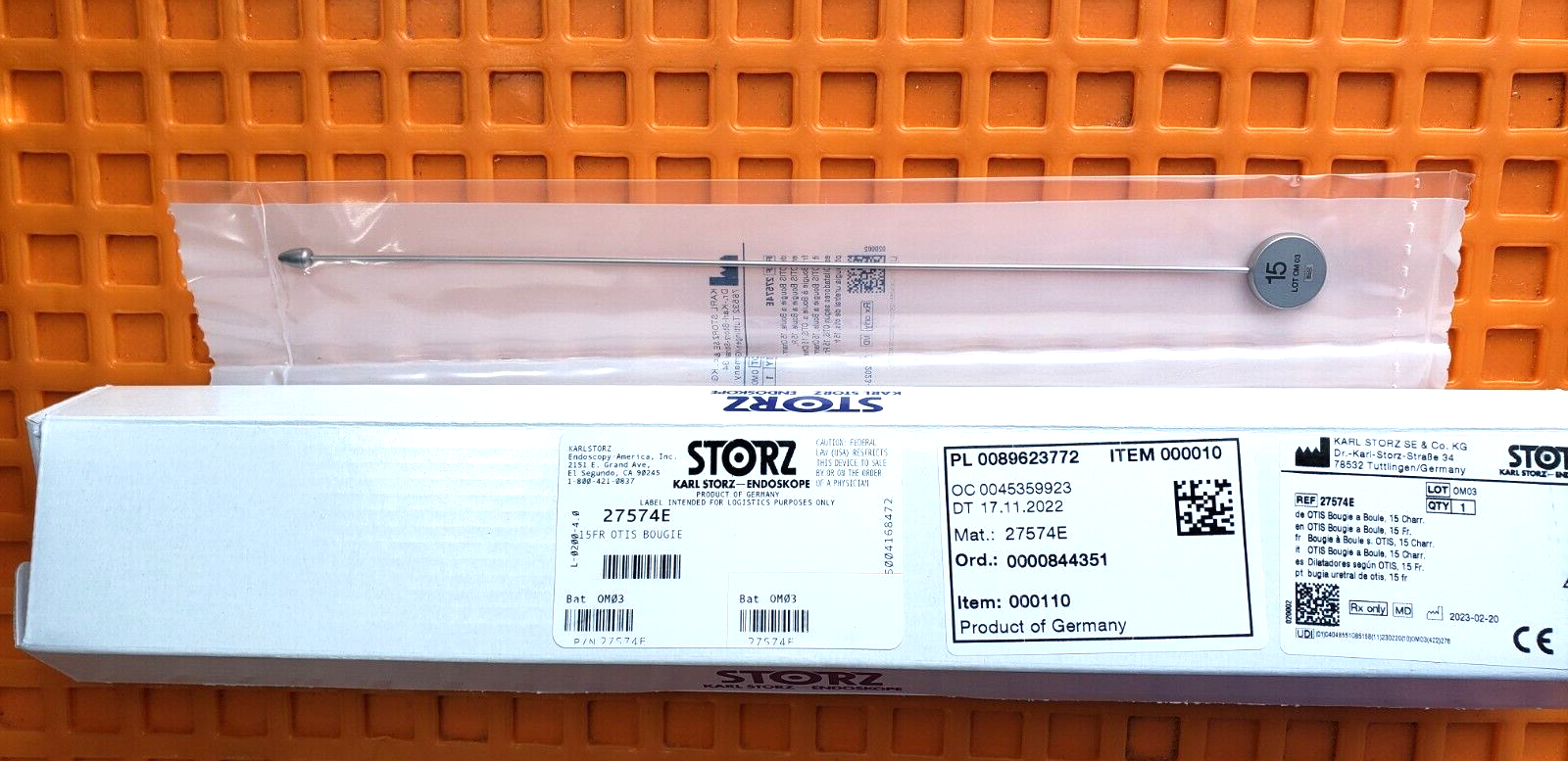 Karl Storz 27574E Surgical OTIS BOUGIE Dilator 15Fr