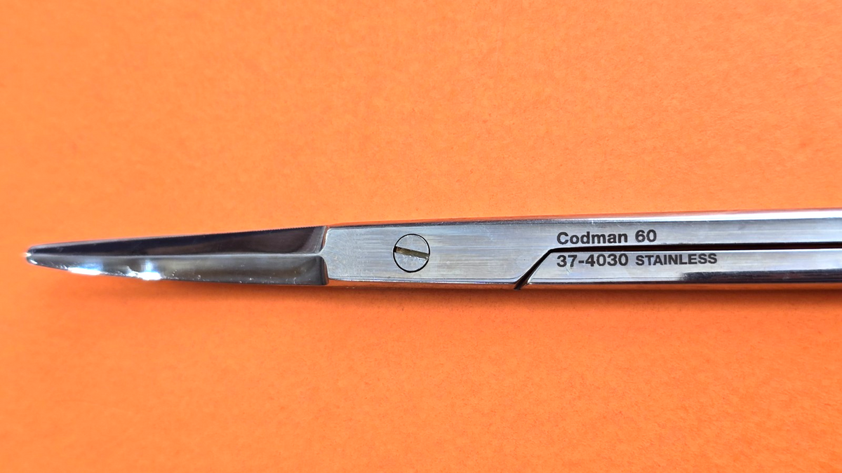 Codman Surgical Potts Smith Scissors, Curved, 7.5" REF: 37-4030