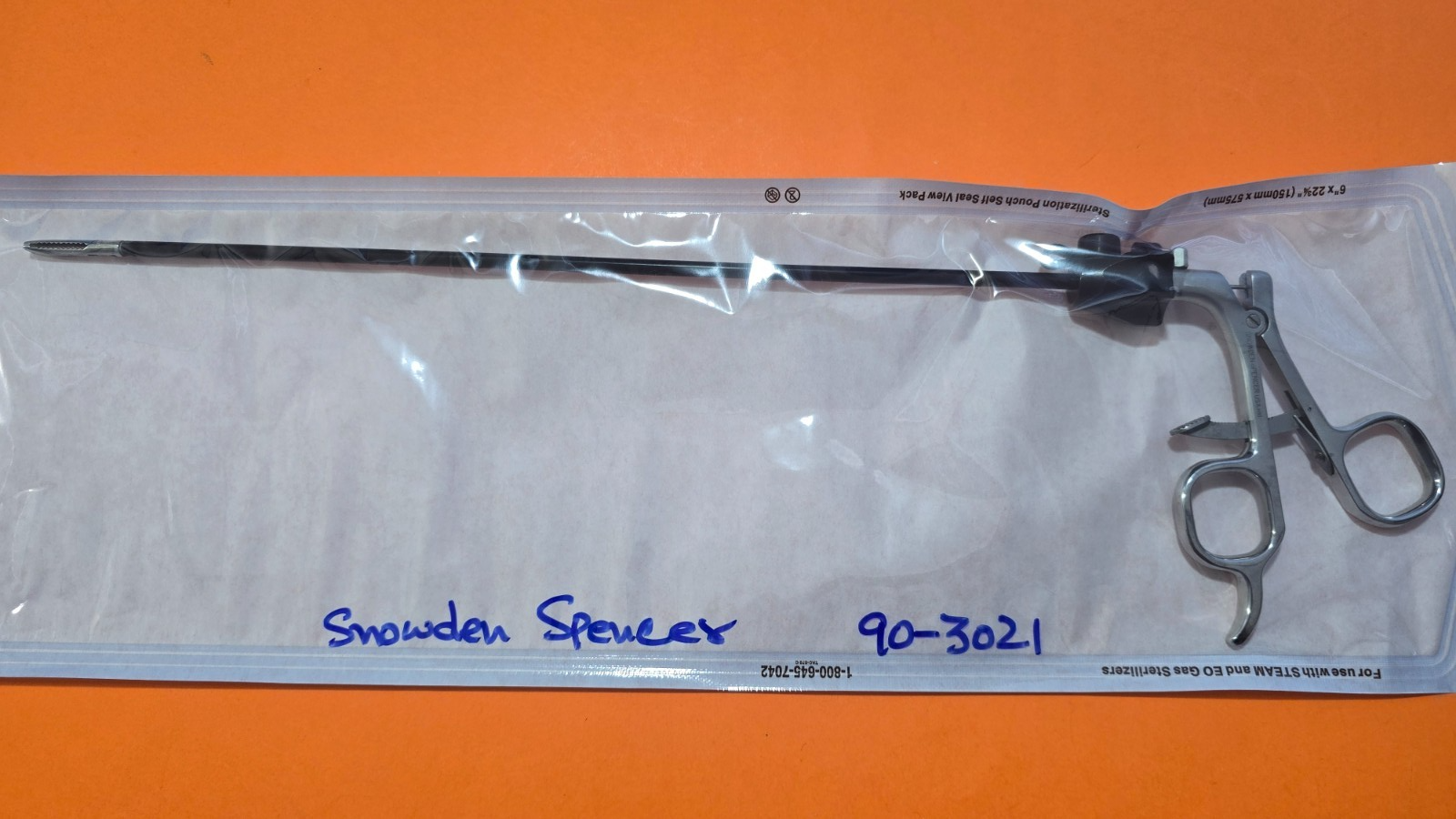 Snowden-Pencer 90-3021  Raptor Grasping Forceps Straight 5mm 32cm Ratchet Handle
