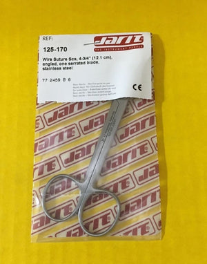 Jarit Surgical Wire Suture Scissors, 4-3/4", Angled REF: 125-170