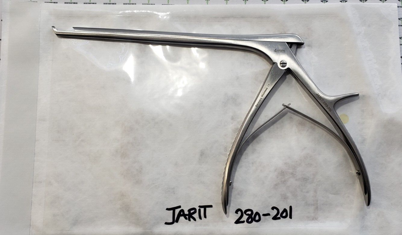 JARIT 280-201 Orthopedic Spurling Kerrison Rongeurs 40 Deg 4mm Up Bite 8" Shaft