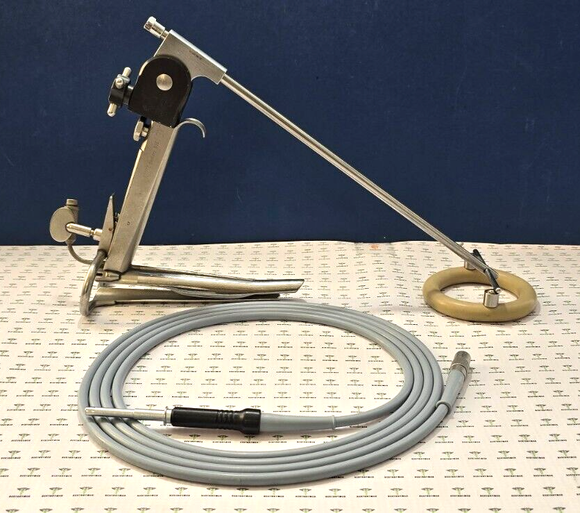 Karl Storz 8588 B Operating Laryngoscope with Laryngoscope Holder & 495ND Cable