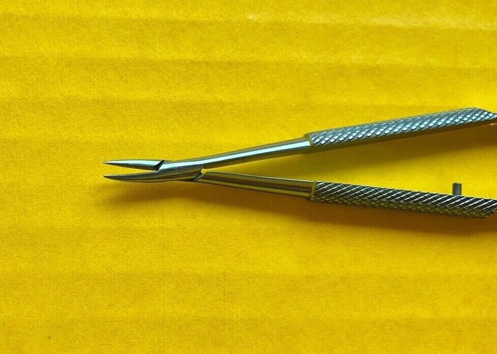 Storz Surgical Needle Holder, Titanium, Curved 9mm Medium Jaws REF: 3-203