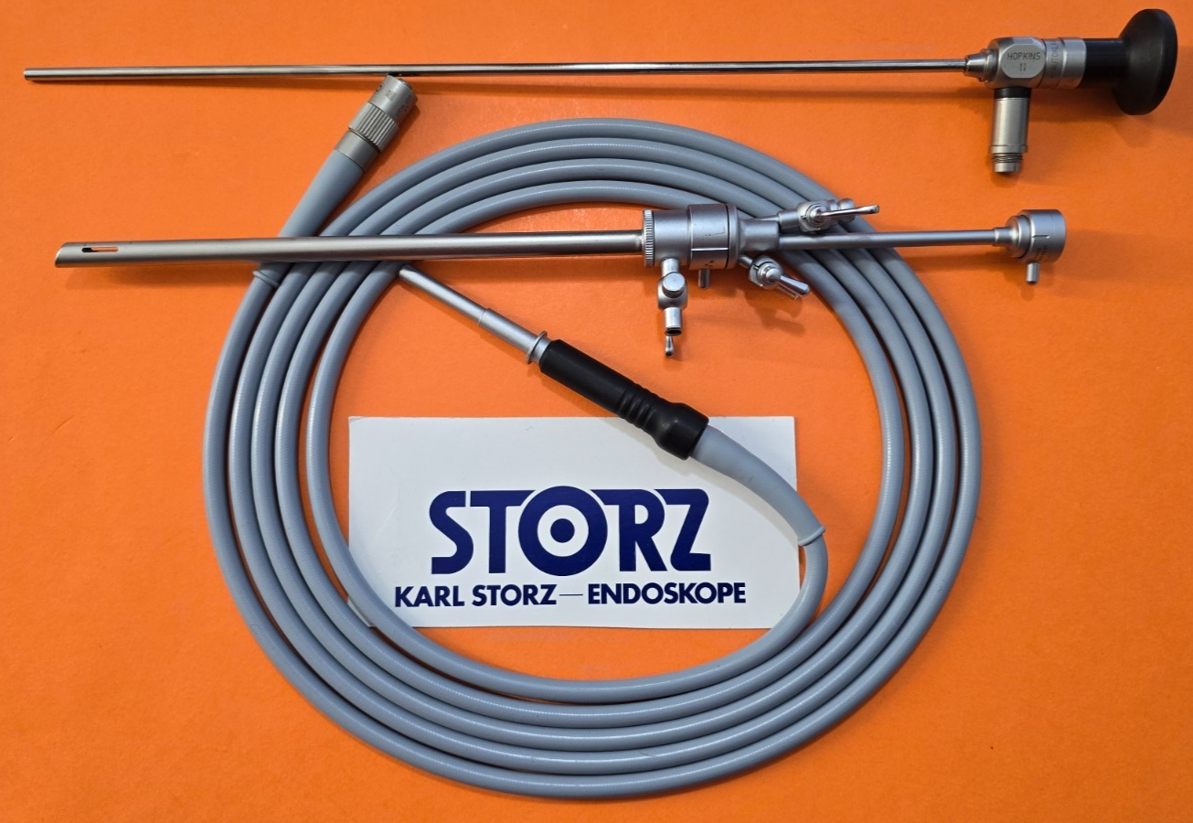 Karl Storz 27005 FA telescope 4mm x 12* & Sheath  495ND Fiber Optic Cable.