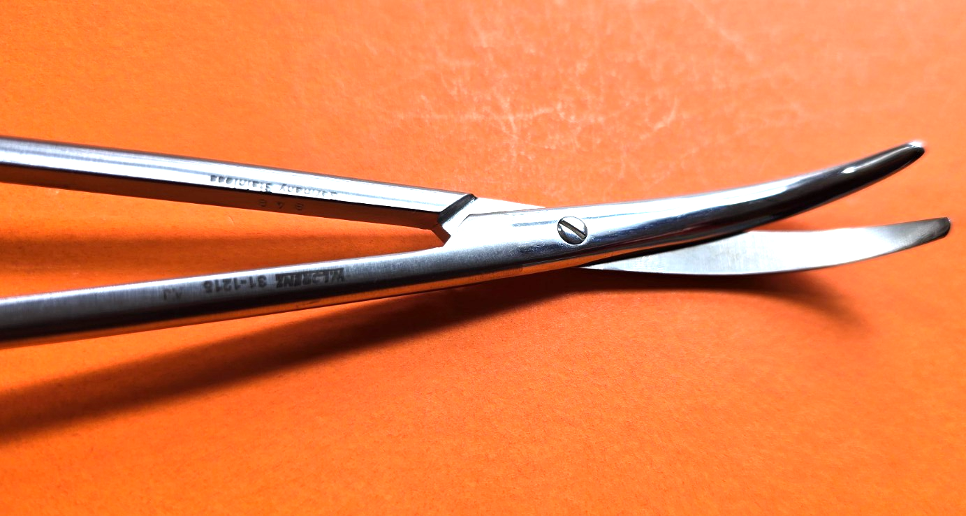 W.LORENZ Surgical Satinsky Vascular Scissors 9 1/2" Curved Shanks & Curved Tips