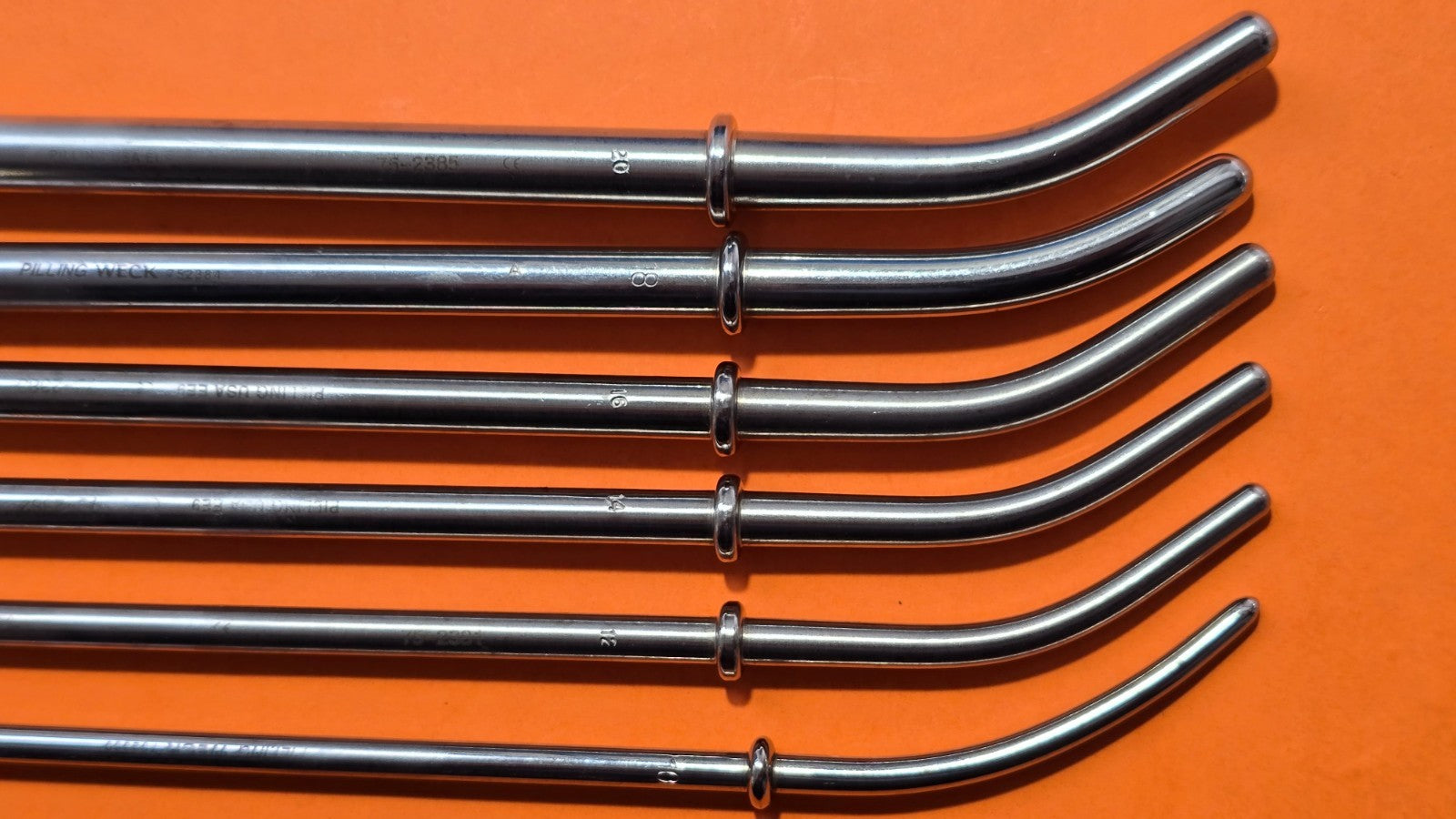 Pilling Weck Surgical Hank Uterine Dilators Set of 6 Double Ended