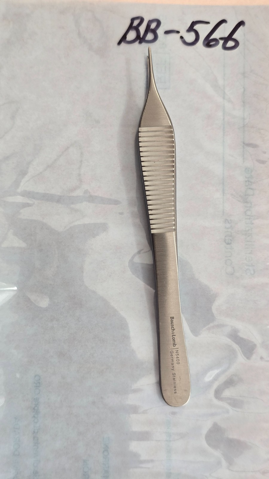 Bausch &Lomb Surgical Adson Tissue Forceps, 1 x 2 Teeth, 4.75"